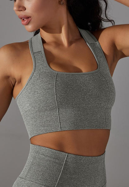 Textured Racerback Sports Bra