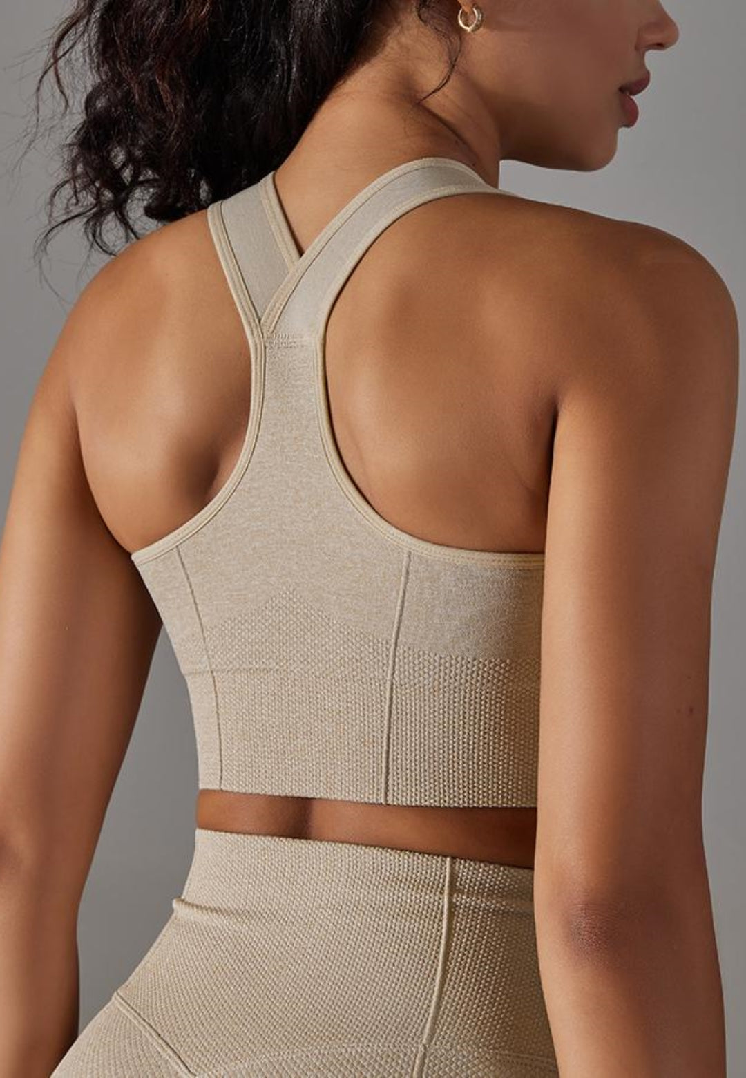 Textured Racerback Sports Bra