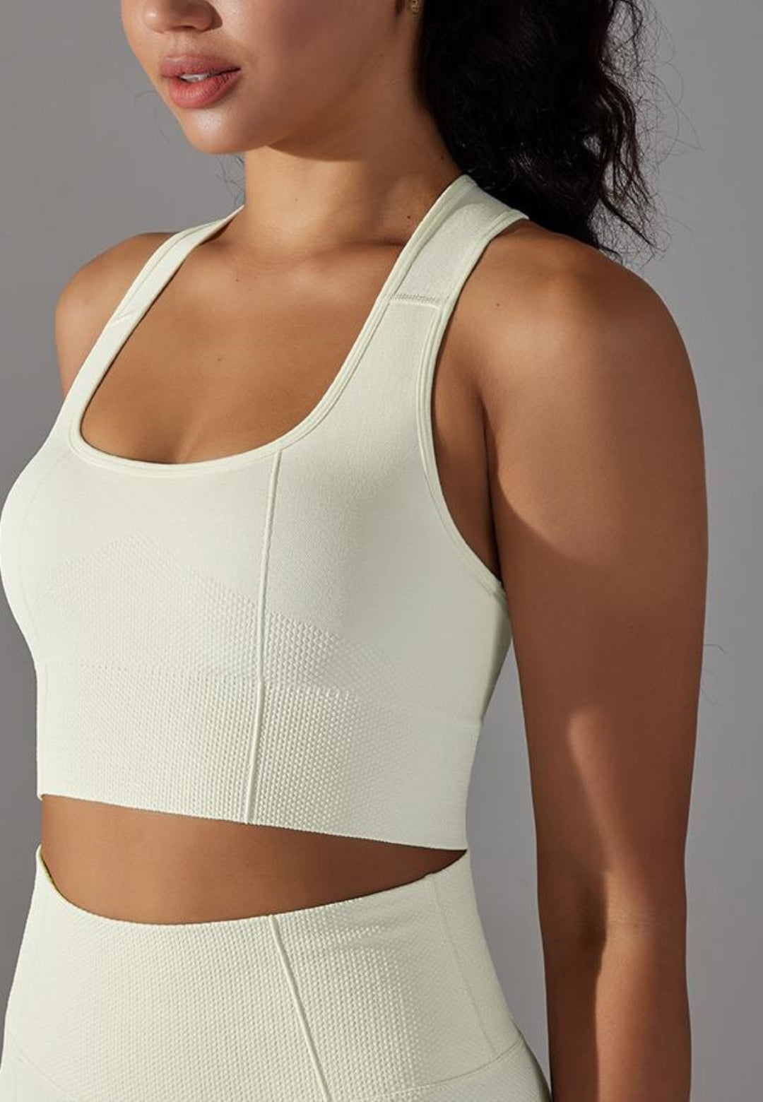 Textured Racerback Sports Bra