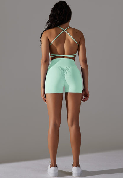 Conjunto deportivo sin espalda en color liso