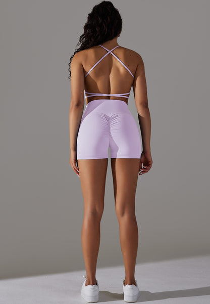 Conjunto deportivo sin espalda en color liso