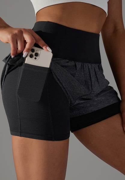 Pantalones cortos con volantes y cintura alta