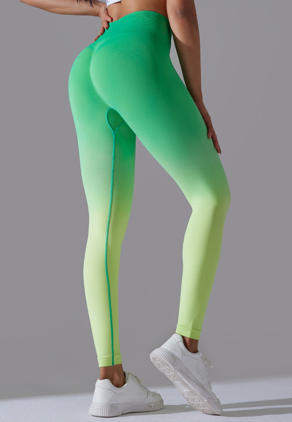 Leggings con cintura alta y efecto ombré