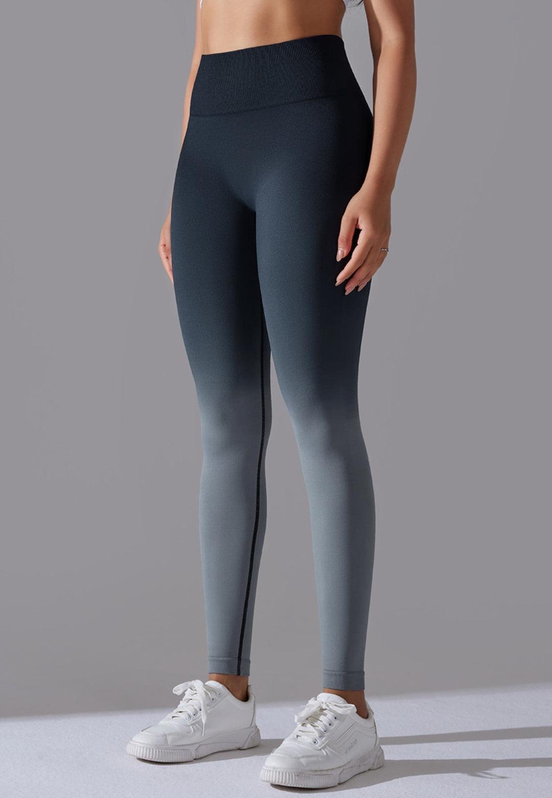 Leggings con cintura alta y efecto ombré