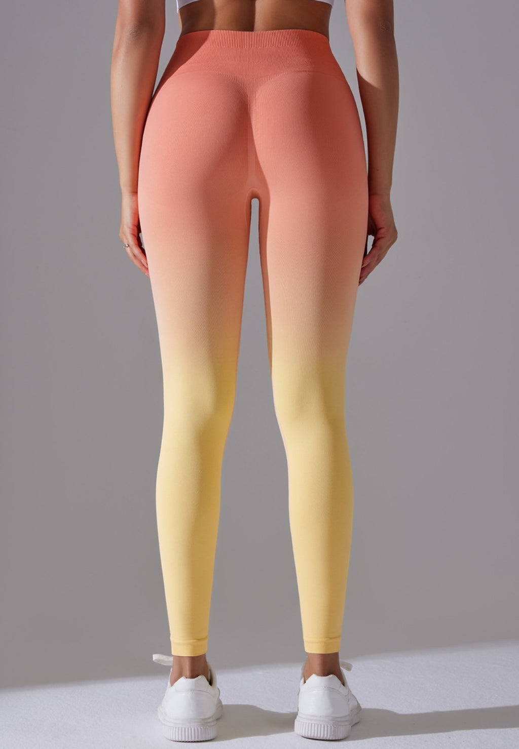 Leggings con cintura alta y efecto ombré
