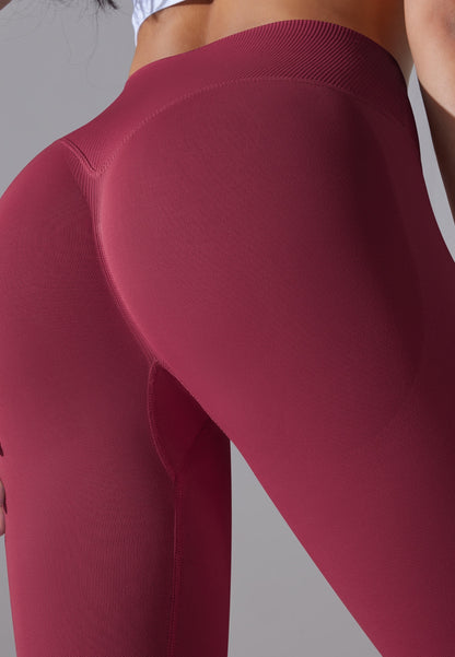 Ribbed V-Waist Activewear Leggings