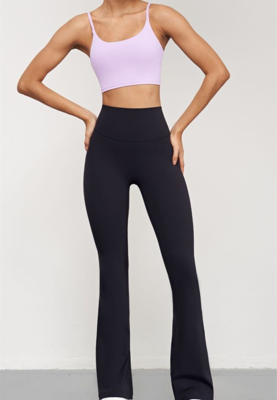 Flare Leggings for Women Classic High Waisted Solid Color Yoga