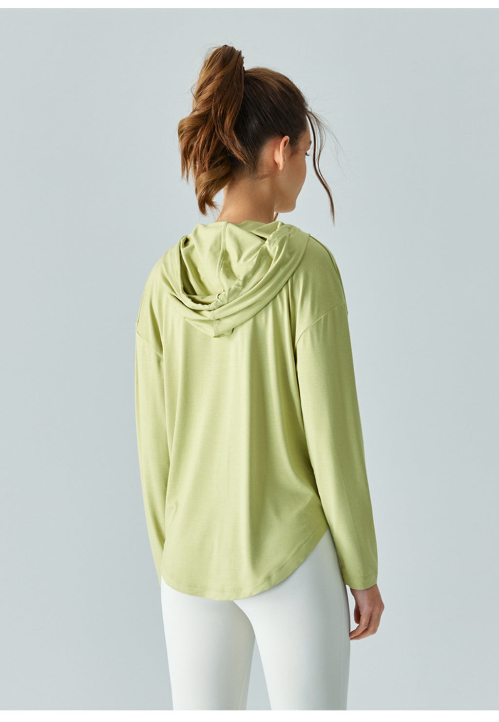 Sudadera con capucha Henley con botones y hombros caídos