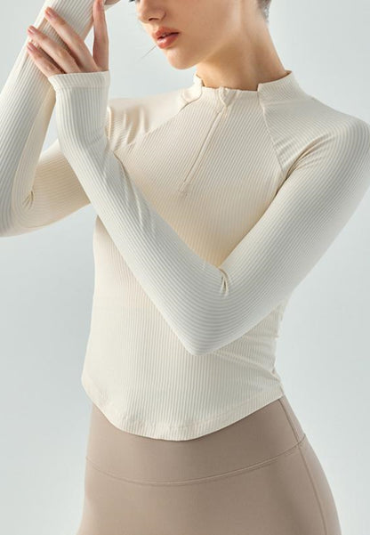 Quarter Zip Knit Sports Top