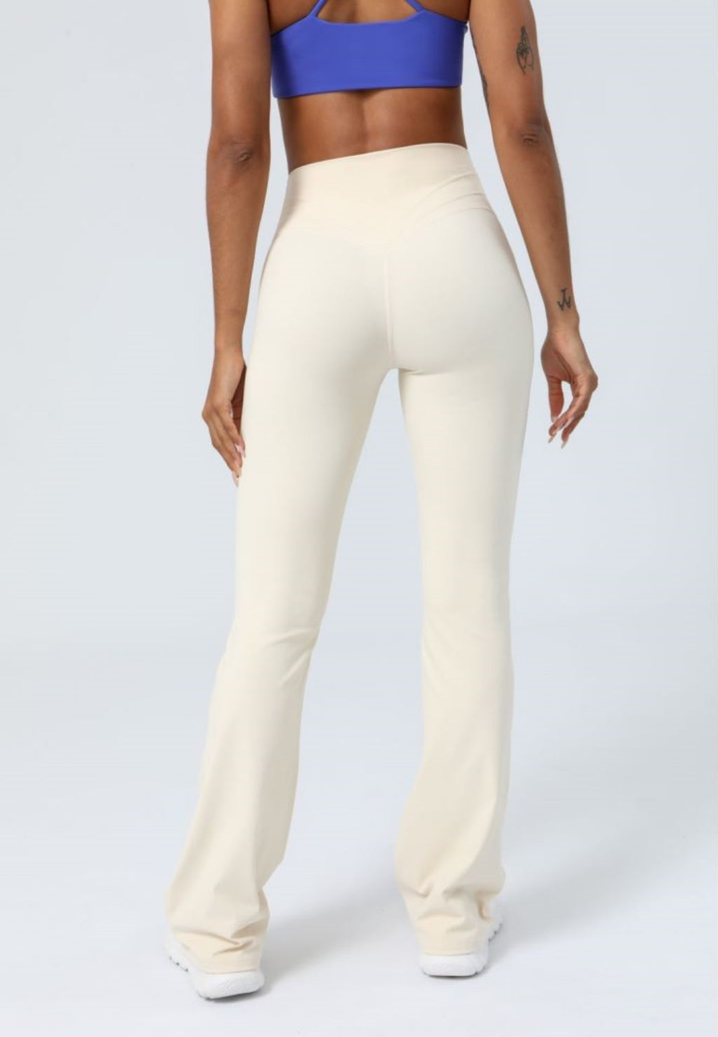 Pantalones deportivos ajustados de cintura alta y acampanados para fitness
