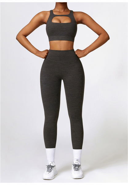 Back Patch Pocket Textured Leggings