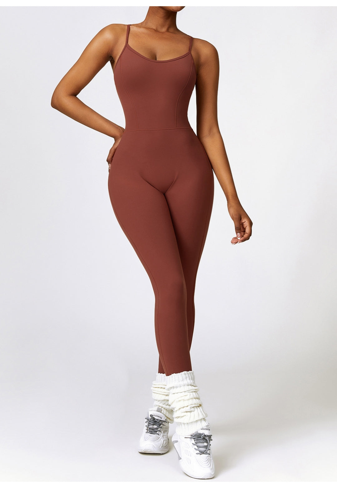 Cutout Cross Back Unitard Jumpsuit