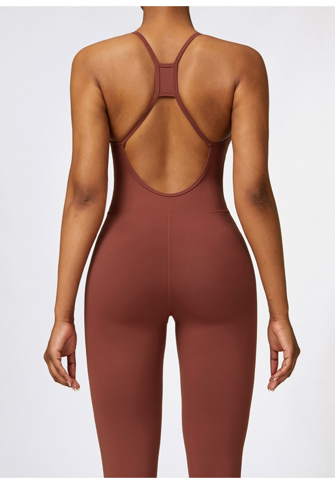 Cutout Cross Back Unitard Jumpsuit