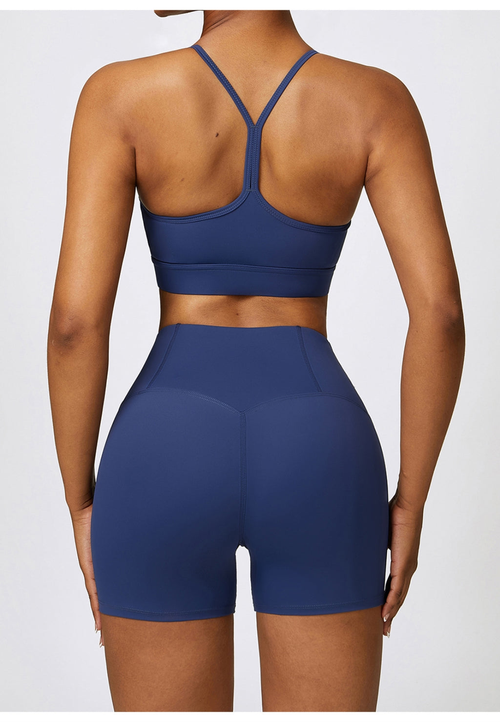 Sujetador deportivo con espalda en Y de color liso