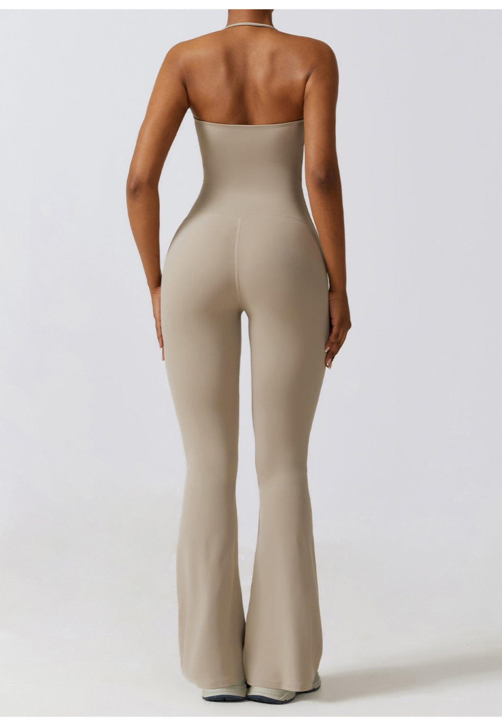 Leggings acampanados con cintura alta y fruncidos