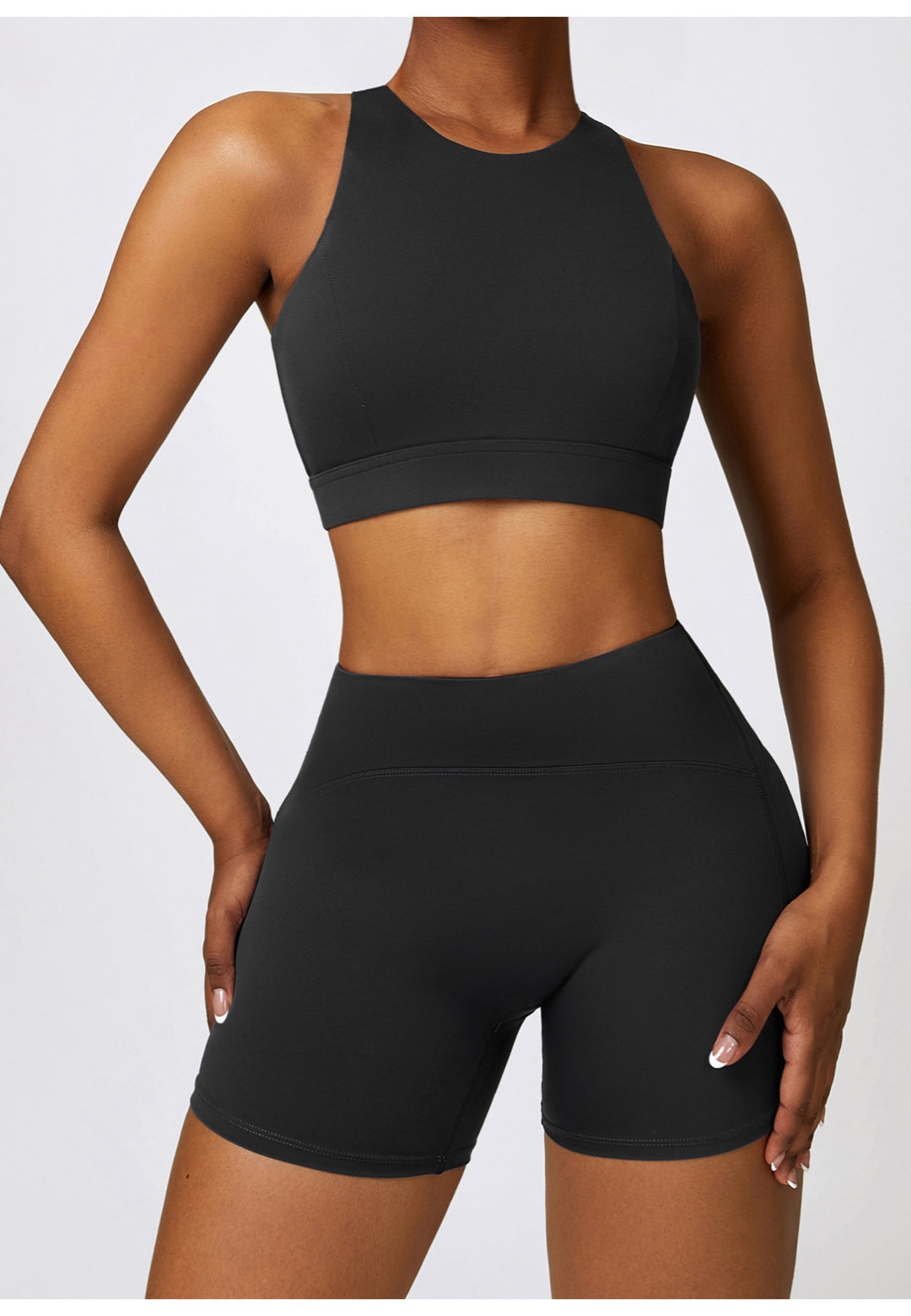 Back Cutout Racerback Sports Bra