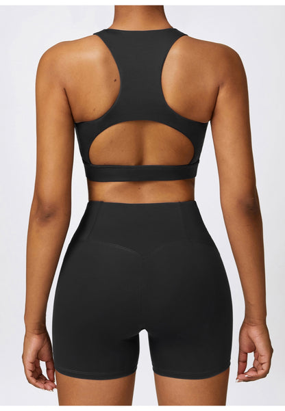 Back Cutout Racerback Sports Bra