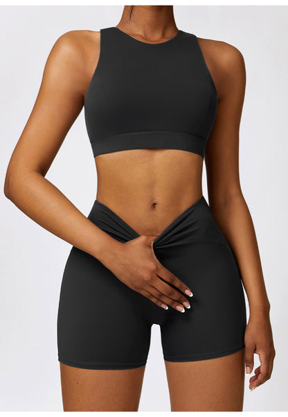 Back Cutout Racerback Sports Bra