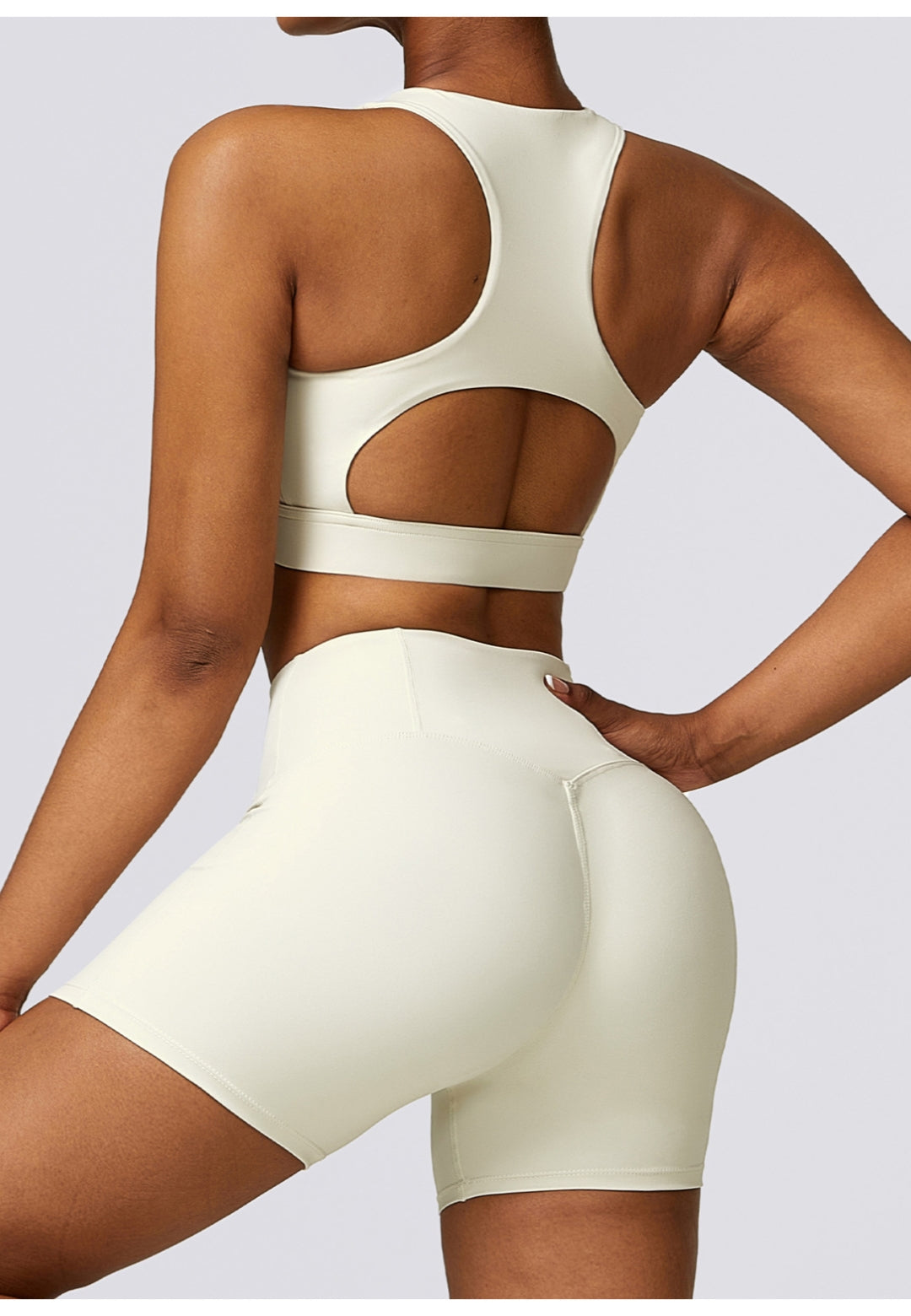 Back Cutout Racerback Sports Bra