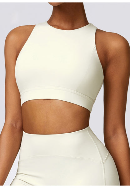 Back Cutout Racerback Sports Bra