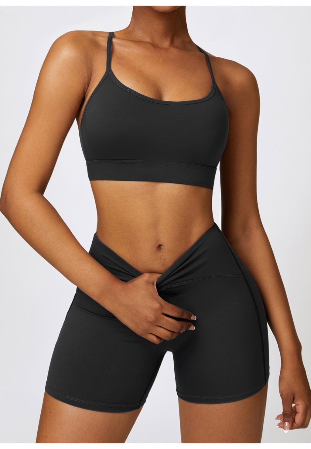 Pantalones cortos deportivos de cintura alta