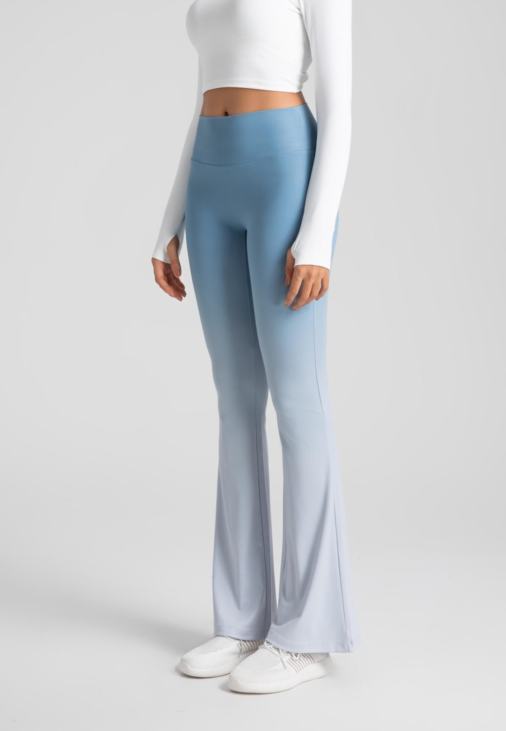 Leggings acampanados con estampado ombré