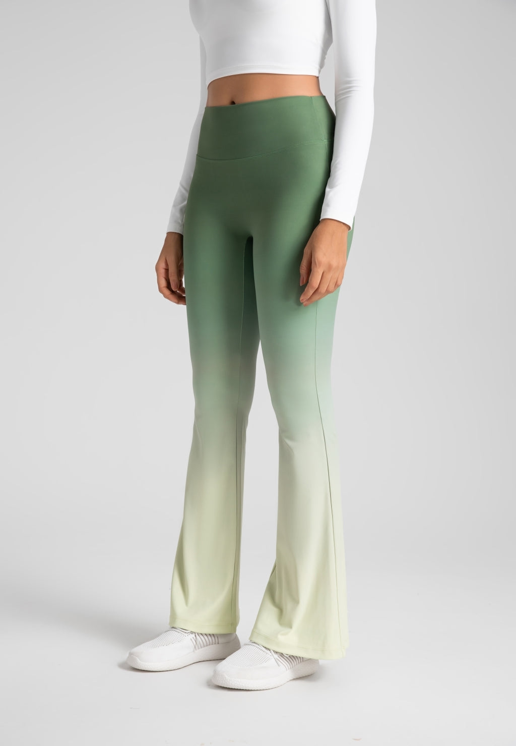 Leggings acampanados con estampado ombré