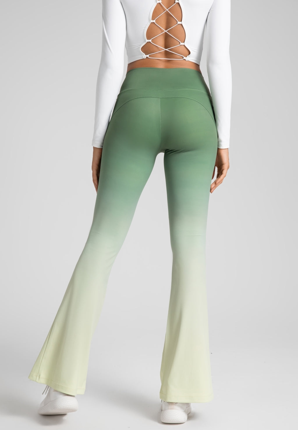 Leggings acampanados con estampado ombré