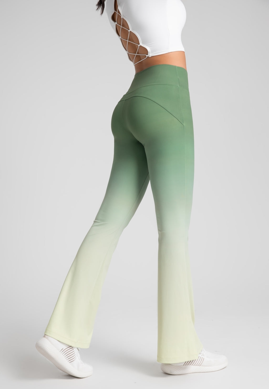 Leggings acampanados con estampado ombré
