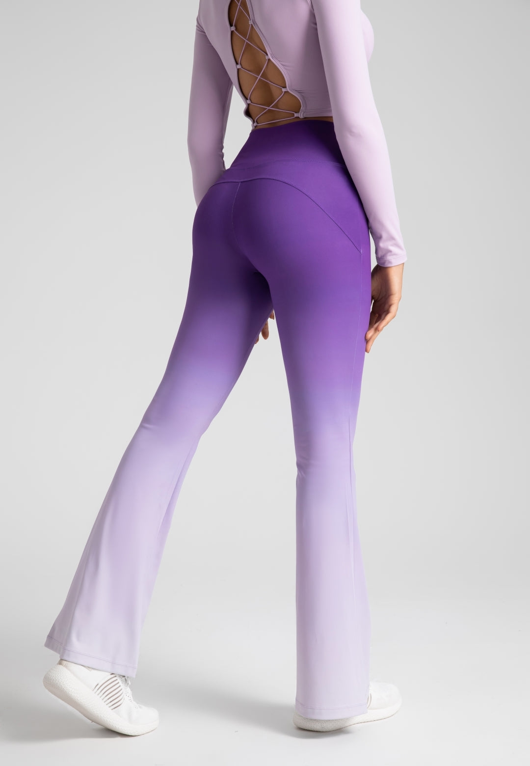 Leggings acampanados con estampado ombré