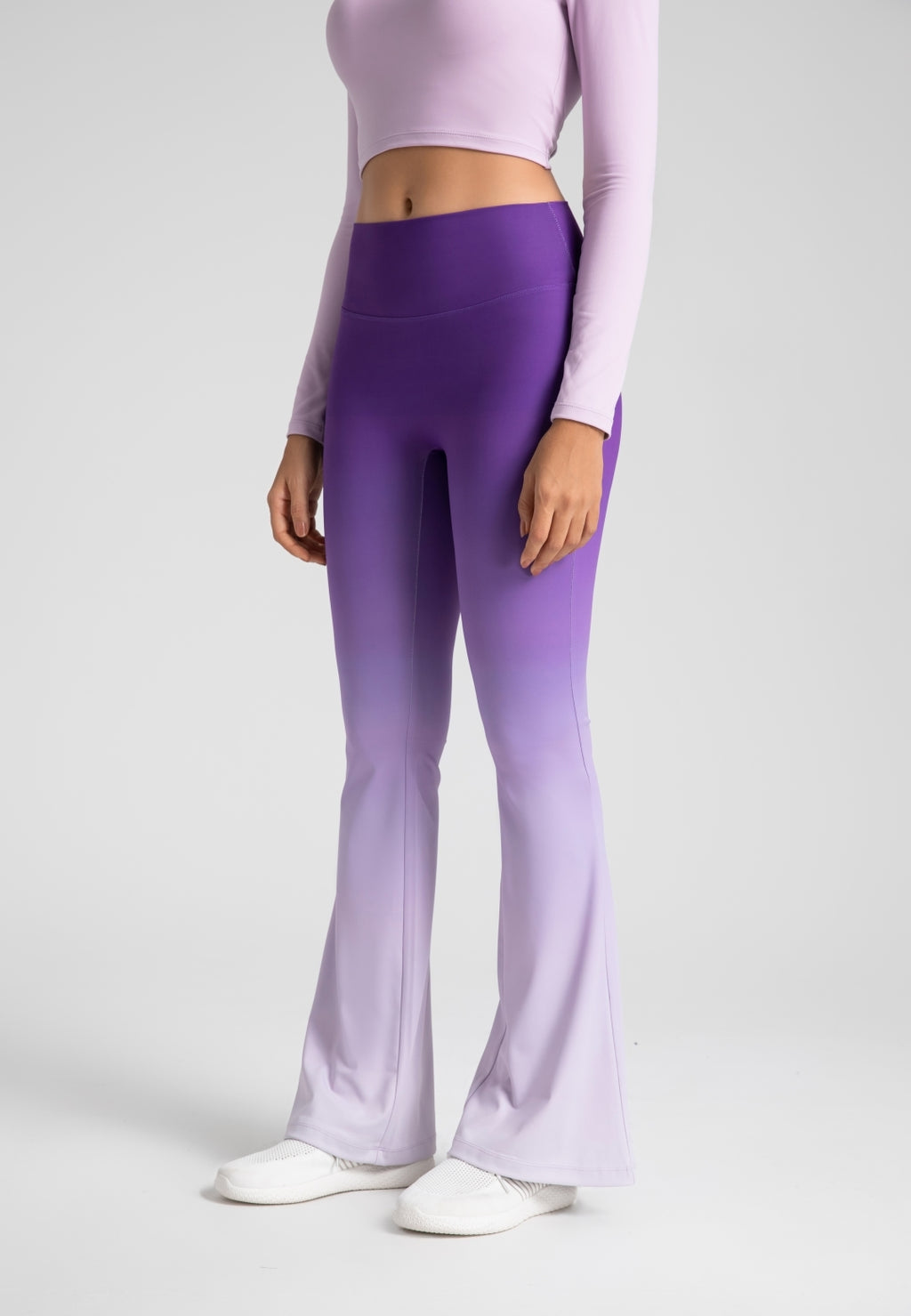 Leggings acampanados con estampado ombré