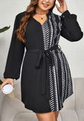 Vestido con detalle de estampado azteca Plus