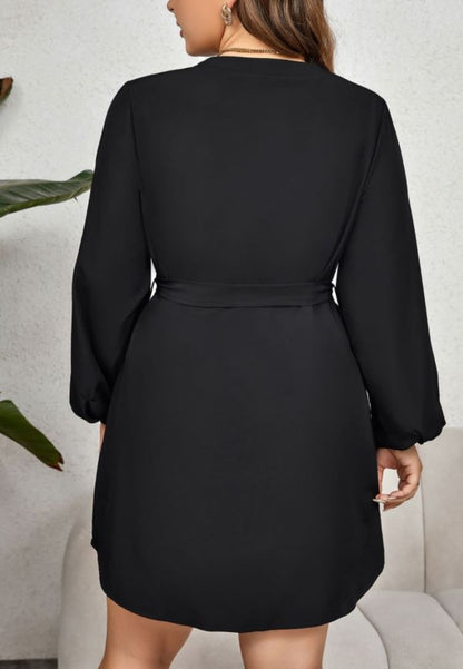 Plus Aztec Print Detail Dress