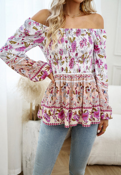 Multicolor Floral Off-Shoulder Top