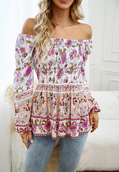 Multicolor Floral Off-Shoulder Top