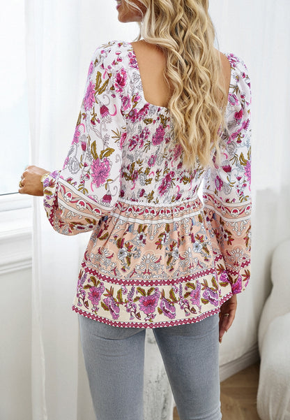 Multicolor Floral Off-Shoulder Top