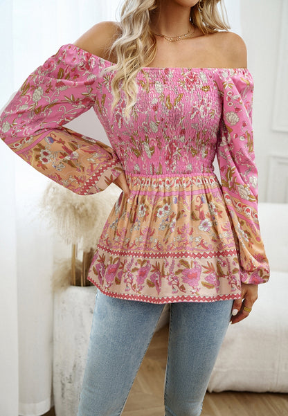 Multicolor Floral Off-Shoulder Top