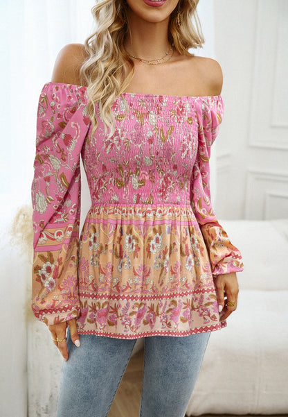 Multicolor Floral Off-Shoulder Top