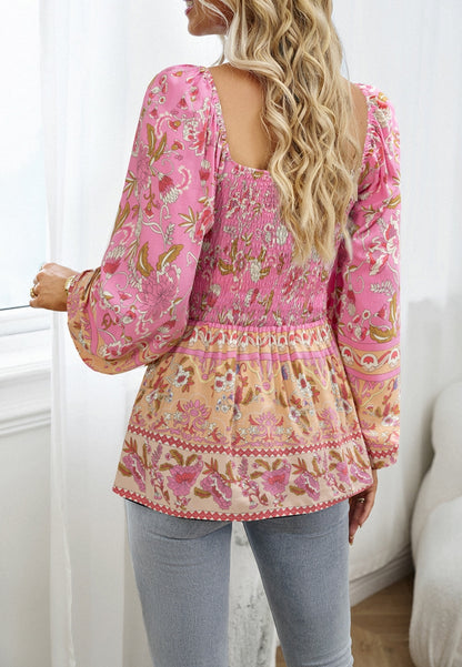 Multicolor Floral Off-Shoulder Top