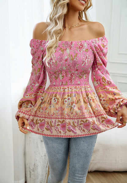Multicolor Floral Off-Shoulder Top
