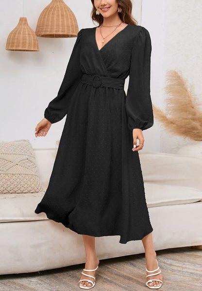 Swiss Dot Belted Dress