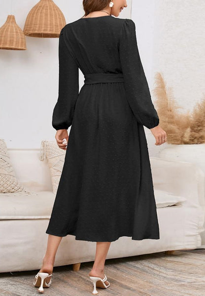 Swiss Dot Belted Dress