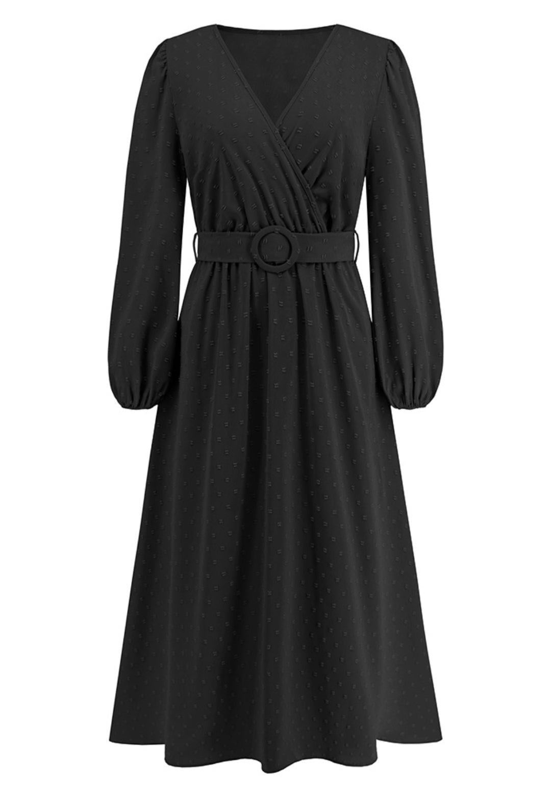 Swiss Dot Belted Dress