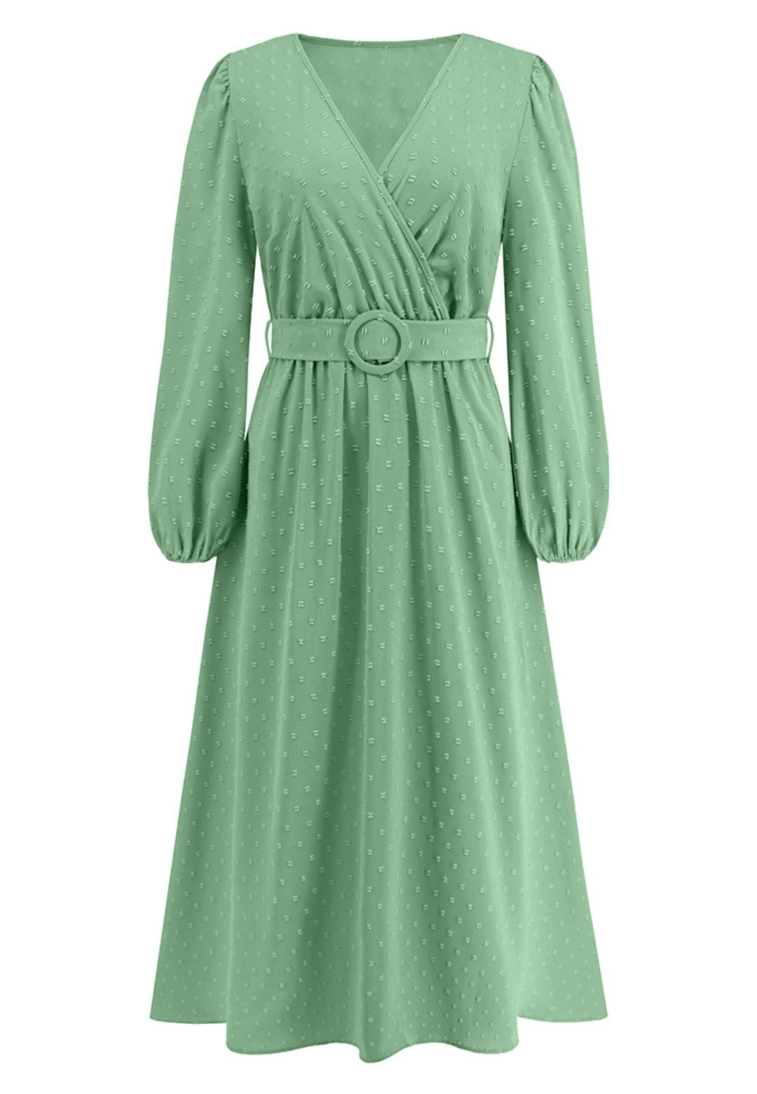 Swiss Dot Belted Dress