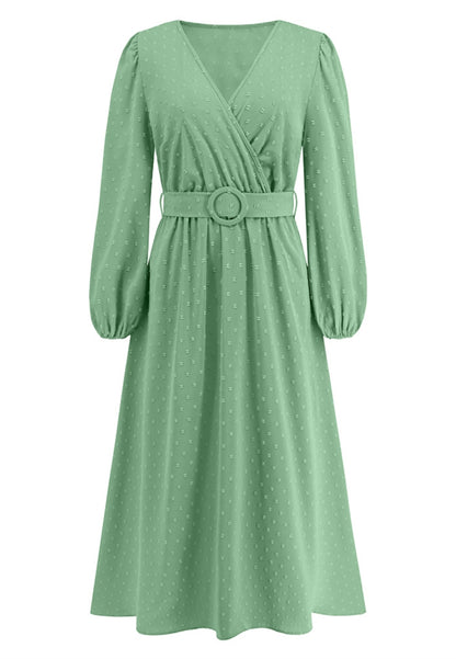 Swiss Dot Belted Dress