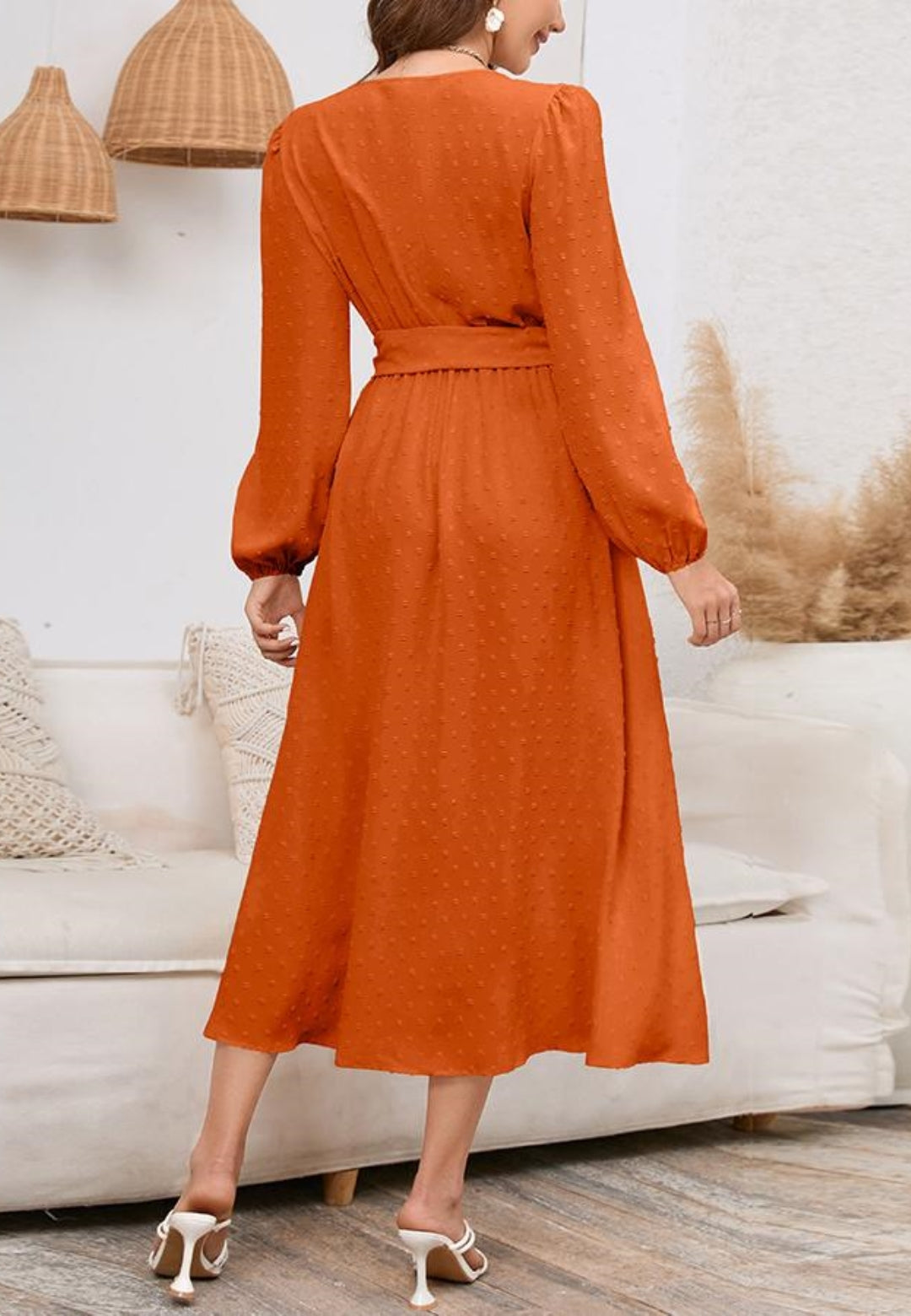Swiss Dot Belted Dress