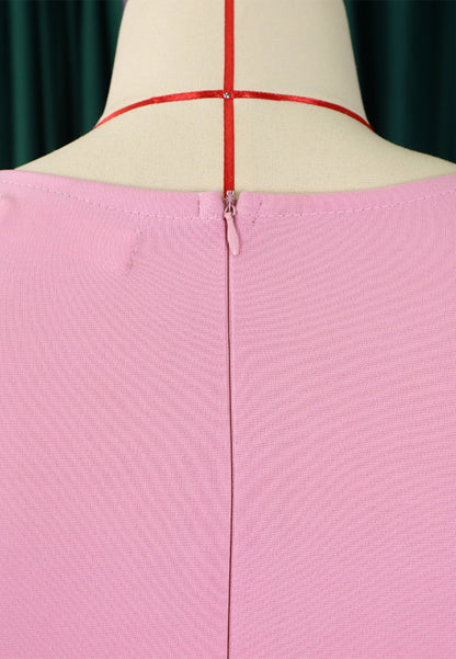 Vestido con mangas al codo y detalle fruncido