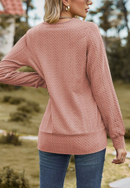 Square Neck Cable Knit Sweater