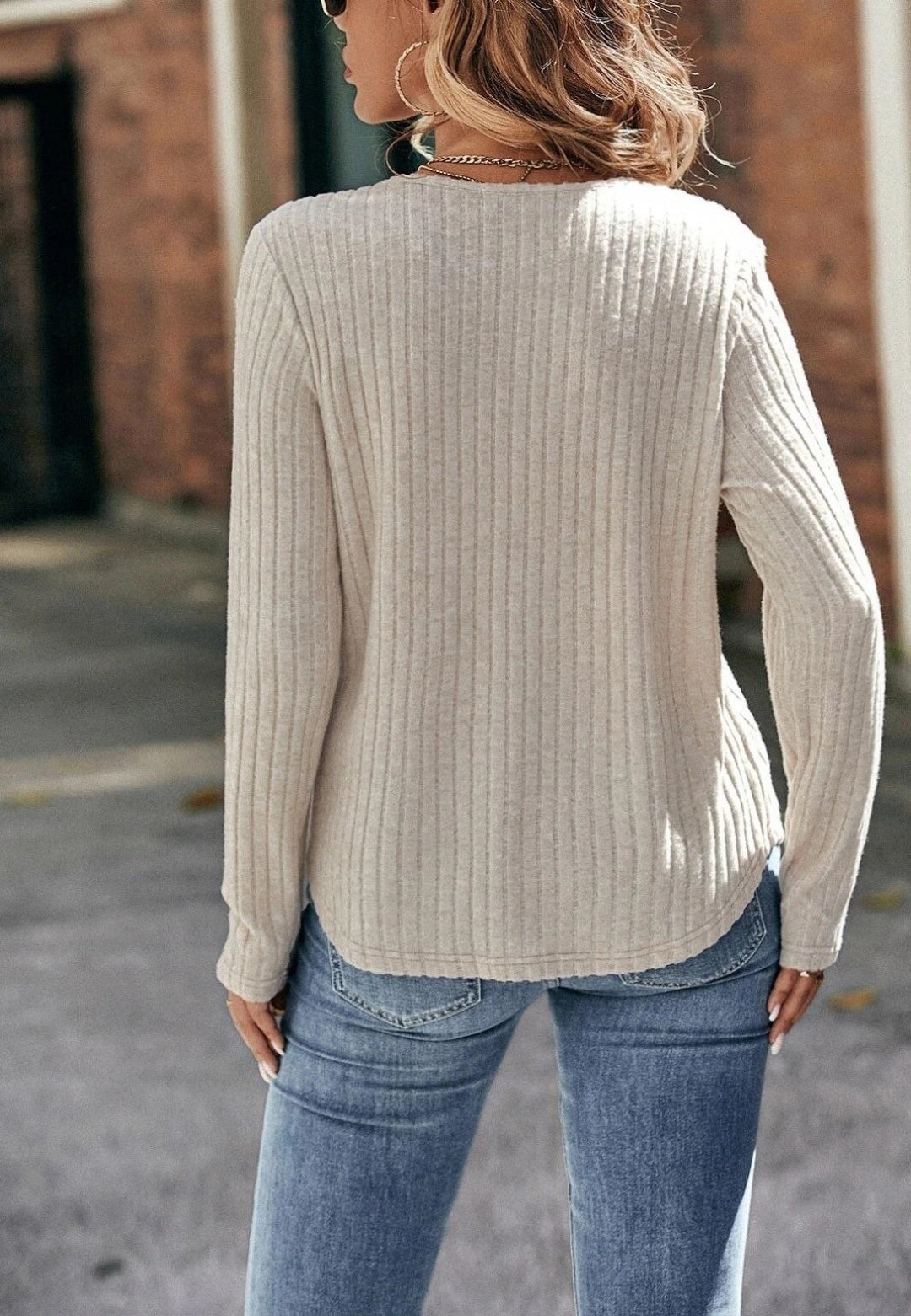 Lace Shoulder Detail Knit Sweater