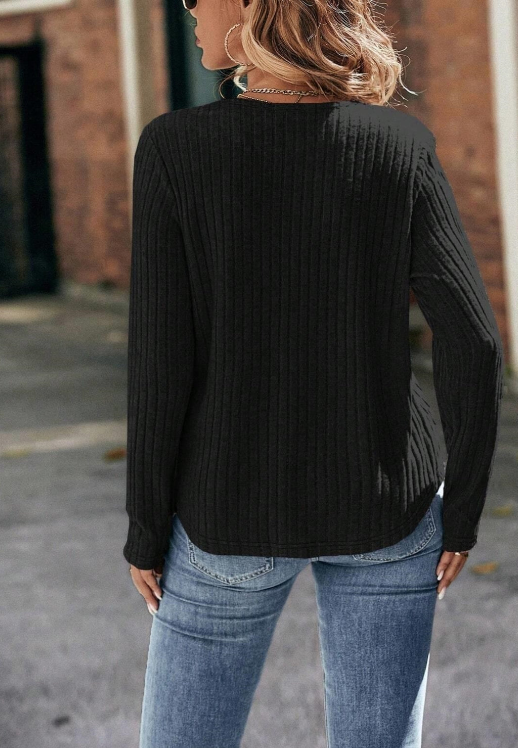 Lace Shoulder Detail Knit Sweater